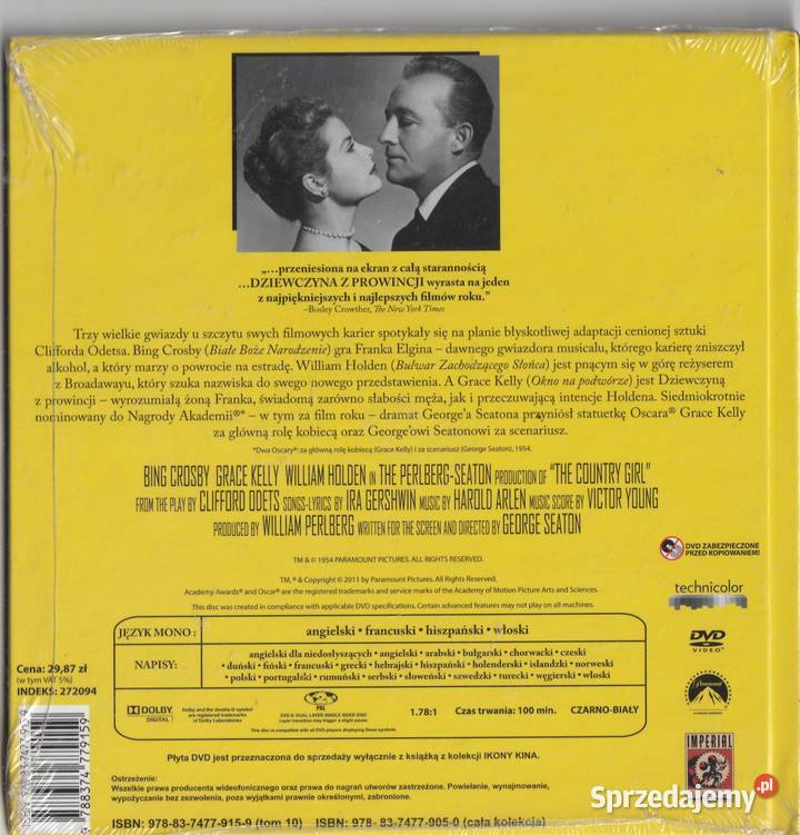 DZIEWCZYNA Z PROWINCJI Grace Kelly DVD mazowieckie Pruszków sprzedam