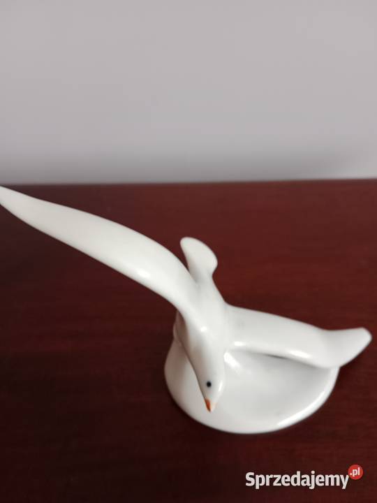 Porcelanowa figurka mewa Miejsce Piastowe