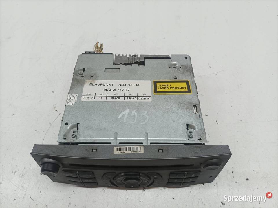 RADIO FABRYCZNE 9646871777 Peugeot 407 I Rok produkcji 2004 świętokrzyskie