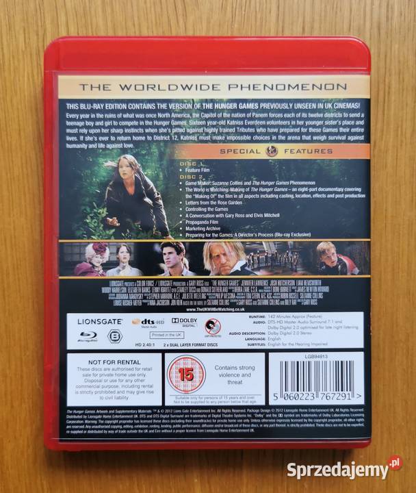 The Hunger Games Two Disc Exclusive Gift Set Parzęczew