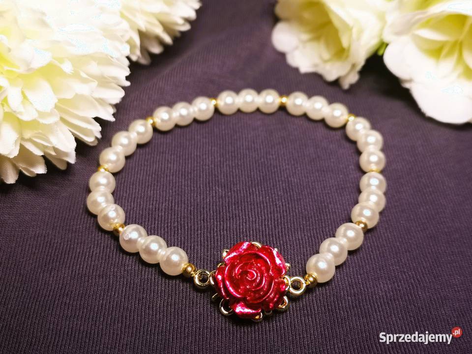Bransoletka damska z różą Bransoletki Kielce