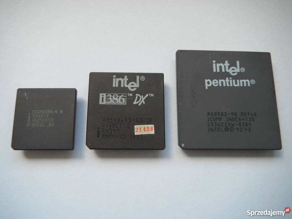 Vintage CPU Intel Collection Intel 286 386 Chlewiska