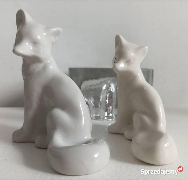 Ceramiczne lisy PRL dolnośląskie sprzedam