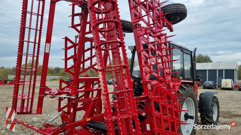 Ciężki 9 polowe brony zębowe tylny wał strunowy