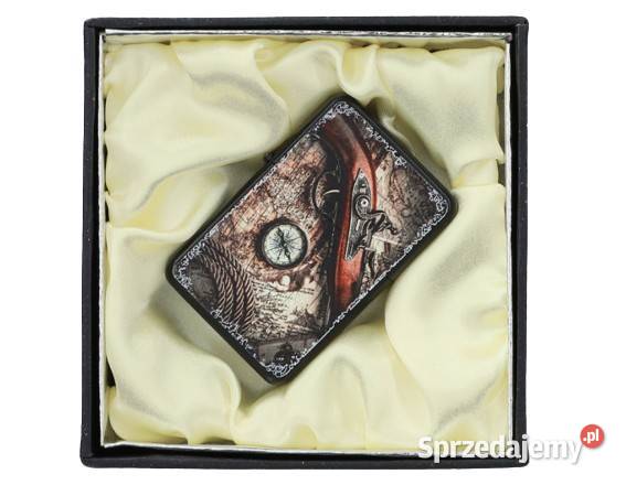 Elegancka Zapalniczka Benzynowa z Mapą Prezent śląskie Ostrowy nad Okszą