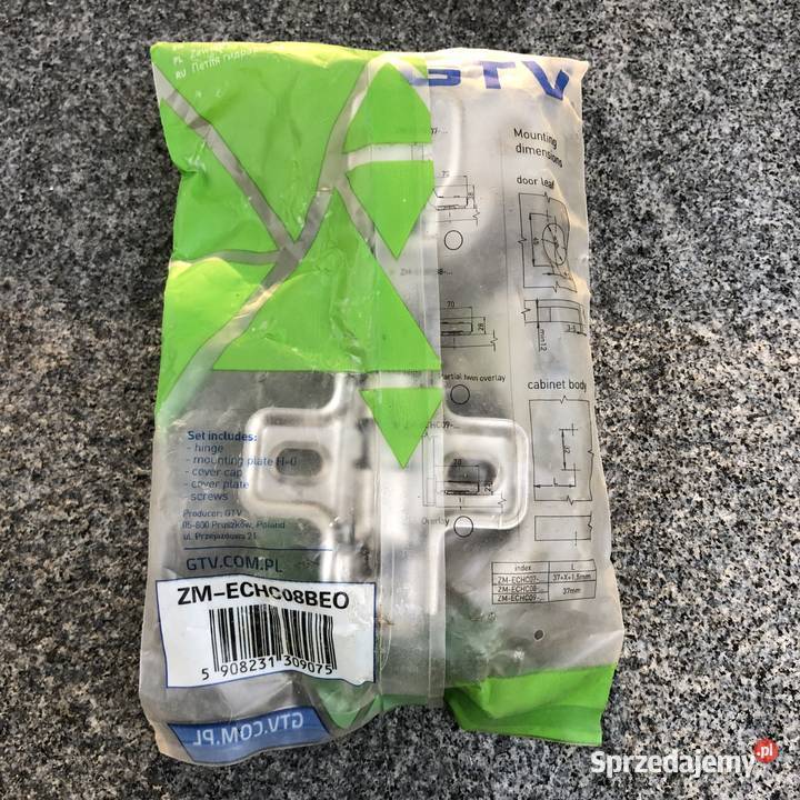 Zawias hydrauliczny GTV ZMECHC08BEO Budownictwo i akcesoria wielkopolskie Poznań