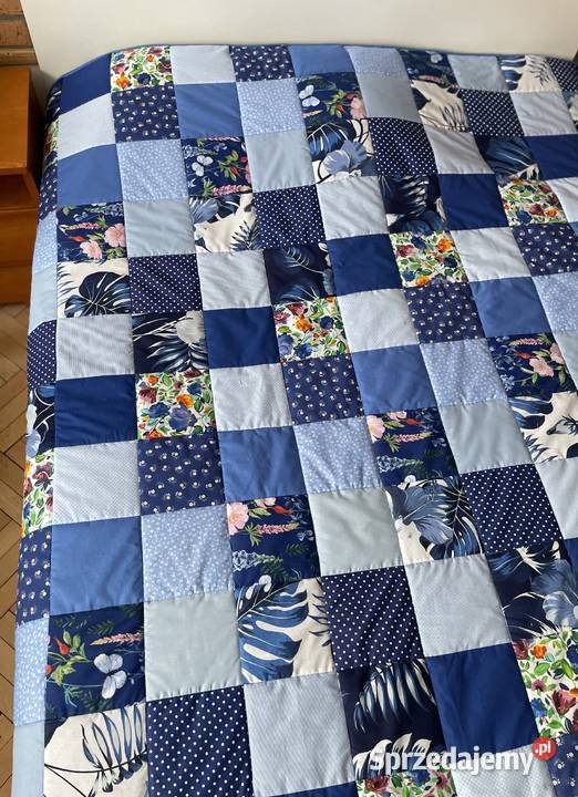 Narzuta patchwork 180205 Granatowa Olsztyn sprzedam