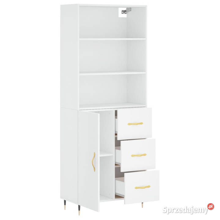 Witrynka biała 695x34x180 materiał