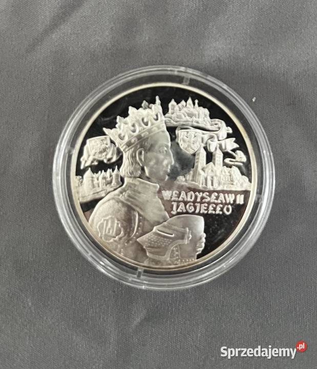 Srebrny Medal Pamiątkowy Władysław II Jagiełło mazowieckie Wołomin