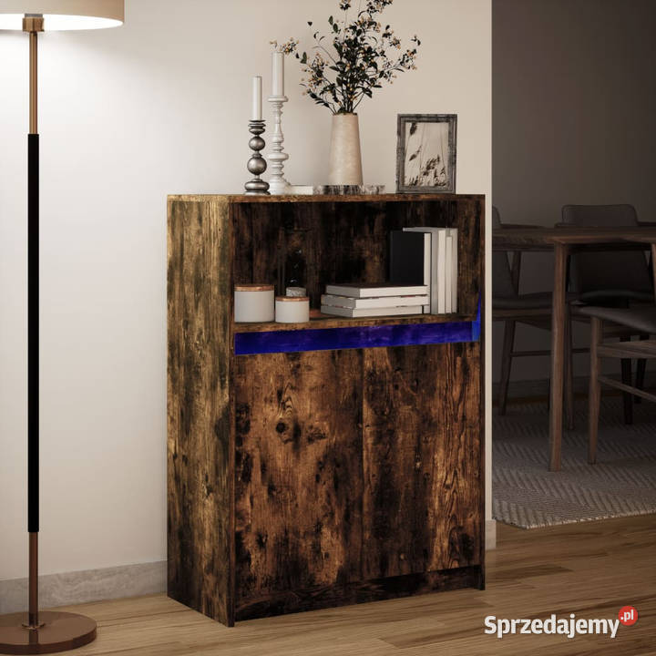 Szafka z LED przydymiony dąb 72x34x100 WM852163 Warszawa
