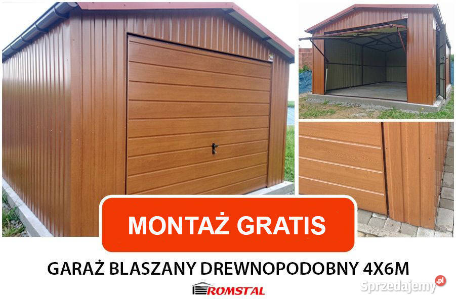 Garaż Blaszany Drewnopodobny Złoty Dąb Schowek Dąbrowa Górnicza sprzedam