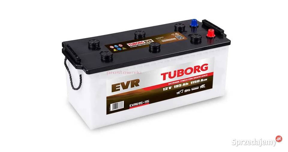 Akumulator Tuborg EVR695 12V 195Ah 1150A TSHD695