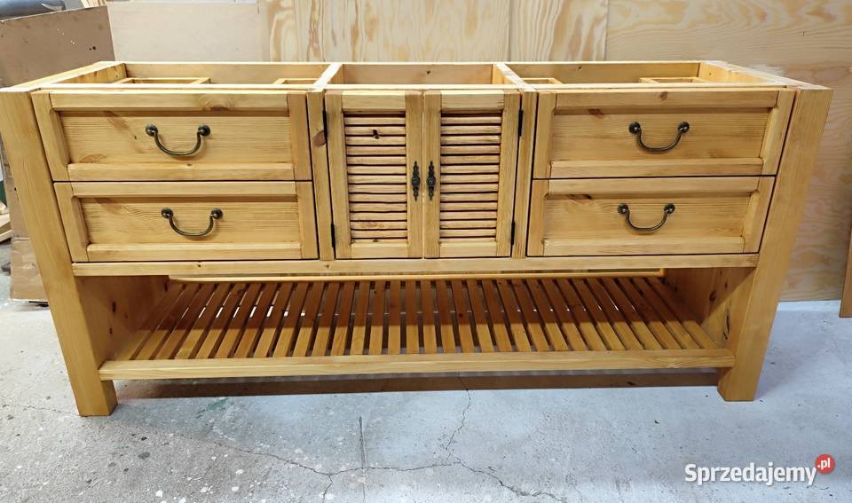 Komoda szafka łazienkowa rustykalna lite drewno 75cm Zduńska Wola sprzedam