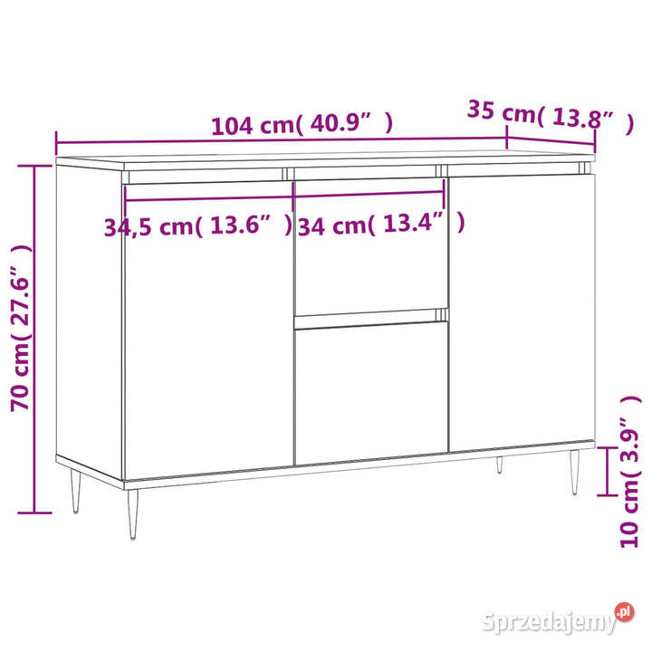 Szafka czarna 104x35x70 materiał drewnopochodny Pozostałe Warszawa