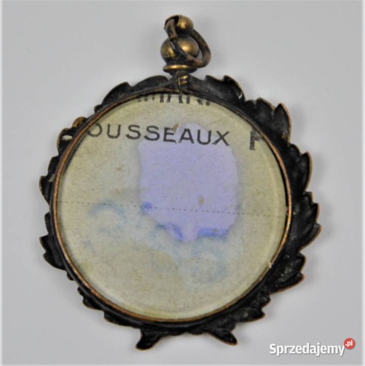 Wisiorek medalion wieniec laurowy z fotografią Warszawa sprzedam