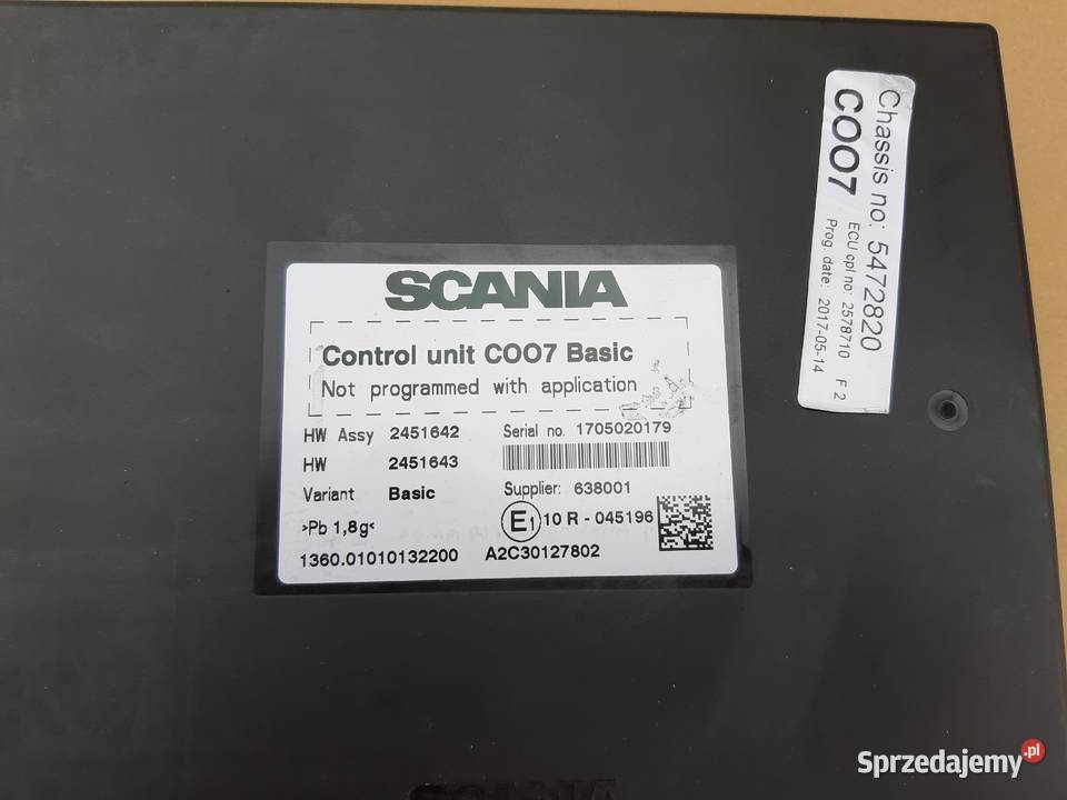 SCANIA MODUŁ STEROWNIK KOORDYNATOR C007 ECU