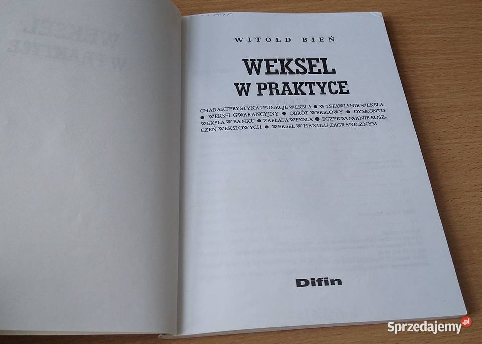 Weksel w praktyce Witold Bień Gdańsk