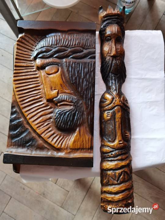 Pantokrator Ręcznie Rzeźbione Ikony w drewnie Rękodzieło Łódź sprzedam