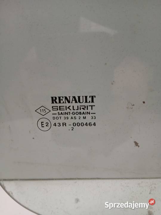 Szyba Drzwi Prawa Przednia Renault Twingo 97 osobowe Bralin