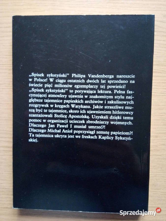 Spisek sykstyński 1992 Philip Vandenberg Dąbrowa Górnicza
