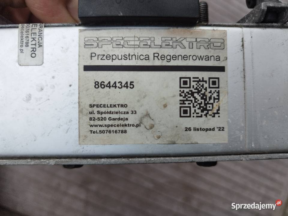 PRZEPUSTNICA VOLVO S60 V70 XC 70 S80 24 BENZYNA Wałcz