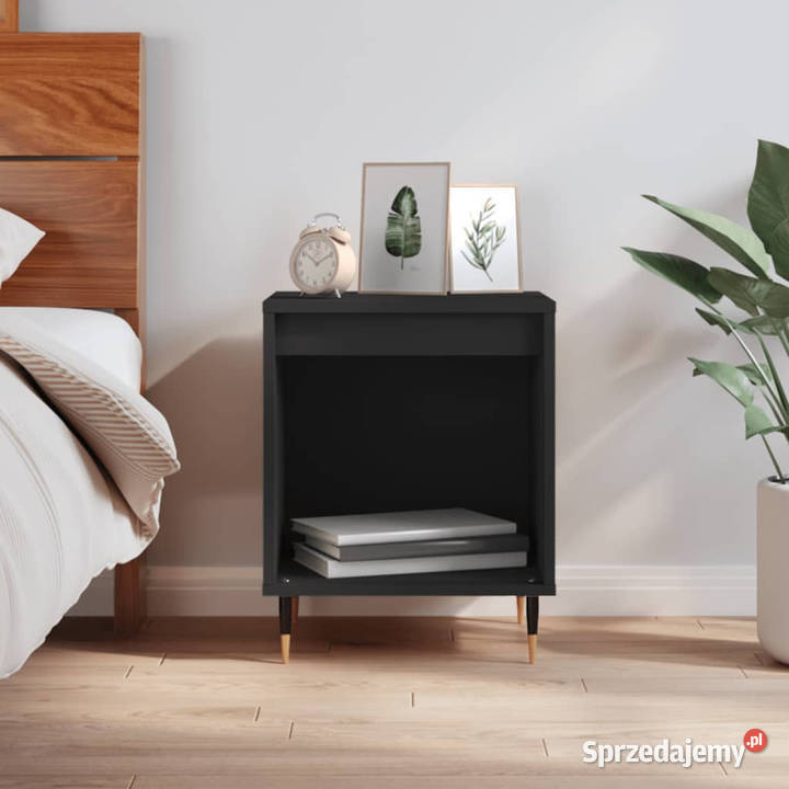 Szafka nocna czarny 40x35x50 materiał Nocne mazowieckie Warszawa
