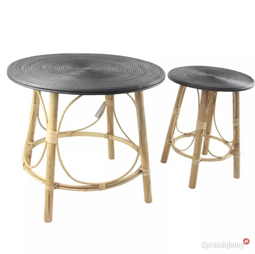 Nowy Zestaw stolików Taman Rattan czarnydrewno Kraków