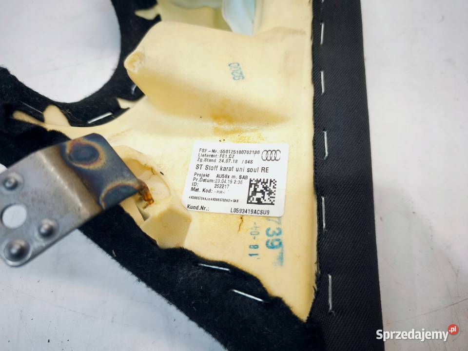 BOCZEK KANAPY PRAWY TYŁ MATERIAŁ AIRBAG AUDI A6 Motoryzacja Przystajń sprzedam