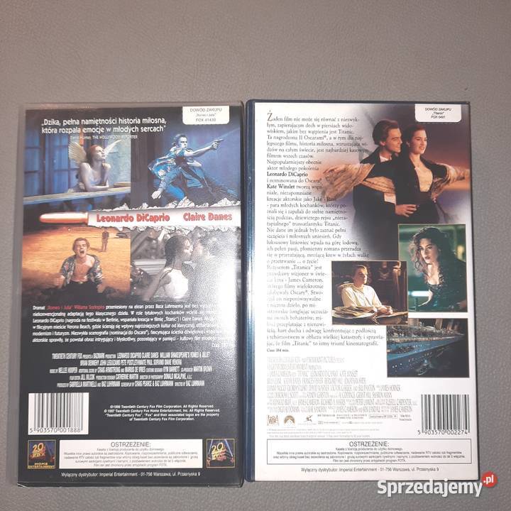 Film na kasetach VHS z Leonardo DiCaprio Filmy Wrocław