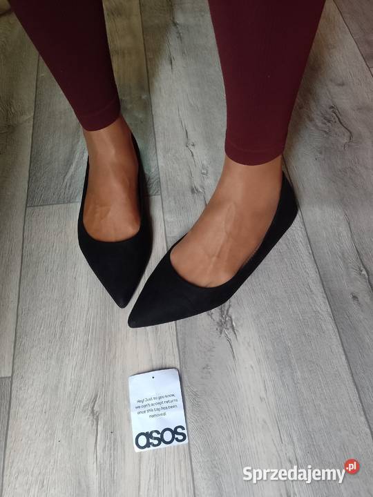 42 ASOS Design Czarne baleriny wieczorowe z 26.5cm
