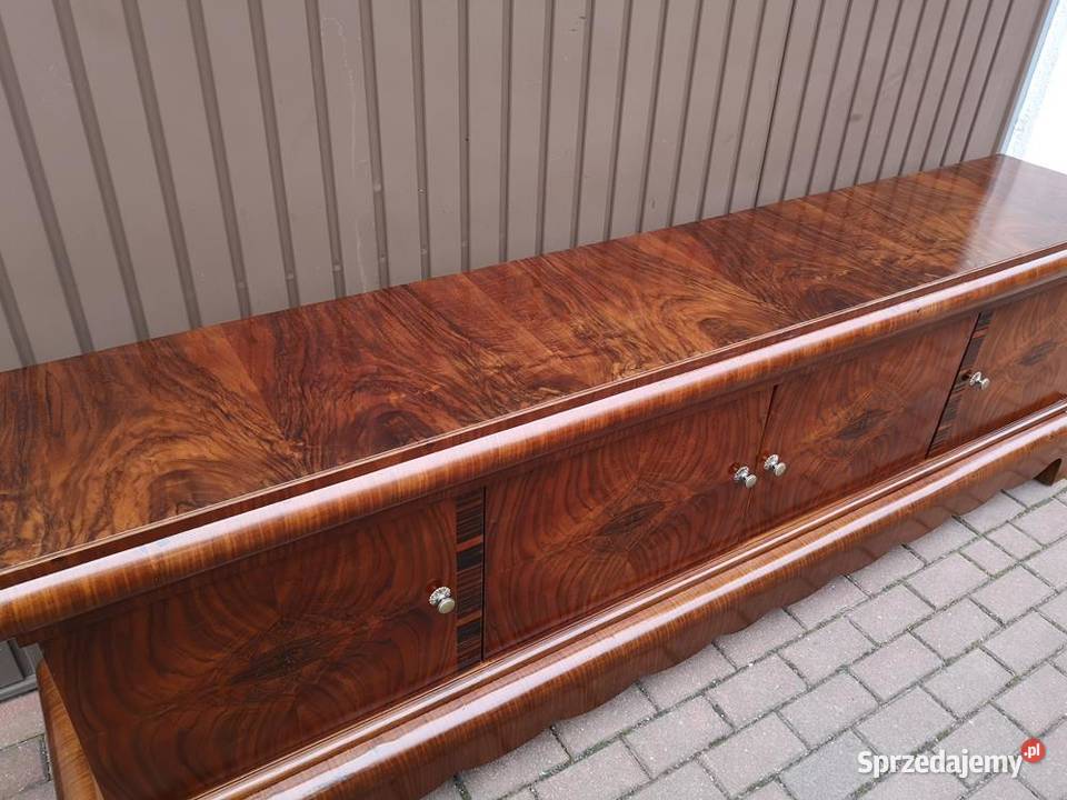 Komoda ARTDECO Orzech Unikatowa Niska RTV Stara Swarzędz sprzedam