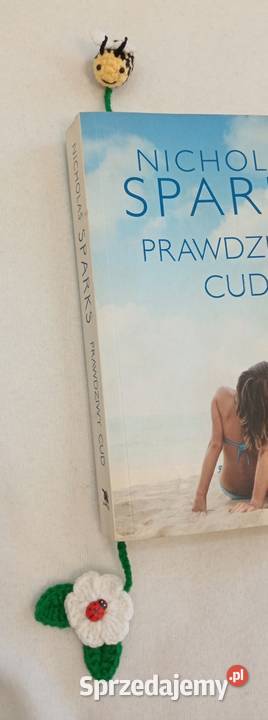 Pszczółka wykonana na szydełku zakładka do