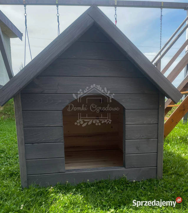 Buda psa Rozmiar XL Grafit Dach dwuspadowy ID837 Szczecinek