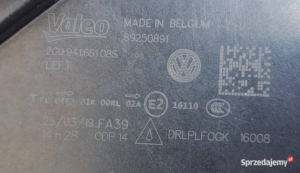 Halogen Lewy LED DRL VW Polo VI 6 2G Oryginał Mielęcin