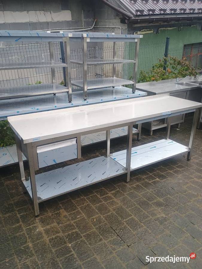 Stół Gastronomiczny z szufladą 238x60 małopolskie Piekielnik