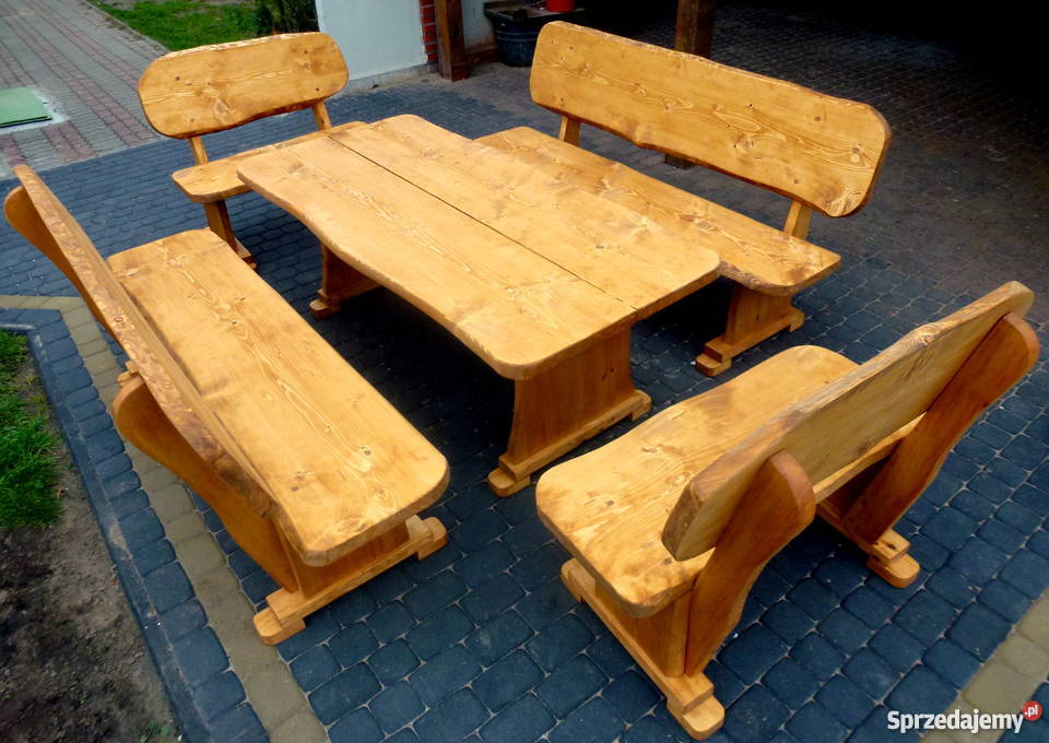 Meble ogrodowe barowe drewniane stół pomorskie Chojnice sprzedam