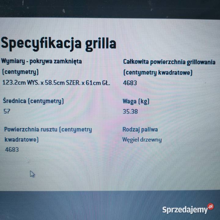 Nowy amerykanski Montain Cooker Wedzarka 57 warmińsko-mazurskie sprzedam