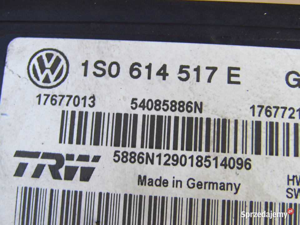 POMPA ABSESP VOLKSWAGEN UP 10MPI 1S0614517E osobowe łódzkie Mysłaków