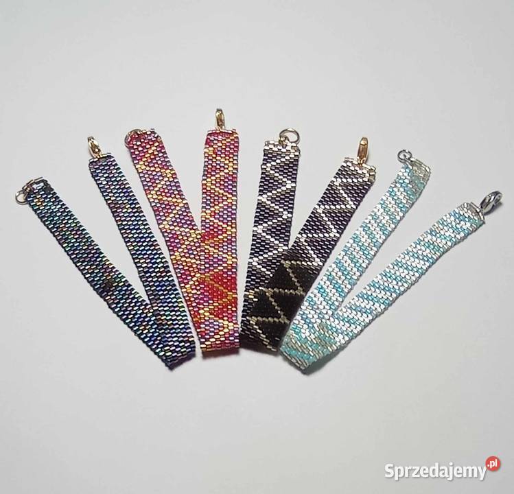 BRANSOLETKA KORALIKOWA CZERWONA W ZYGZAK Warszawa