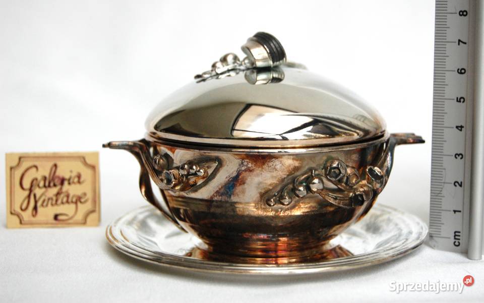 Posrebrzana cukiernica platerowana srebrem Cukiernice lubelskie Lublin sprzedam