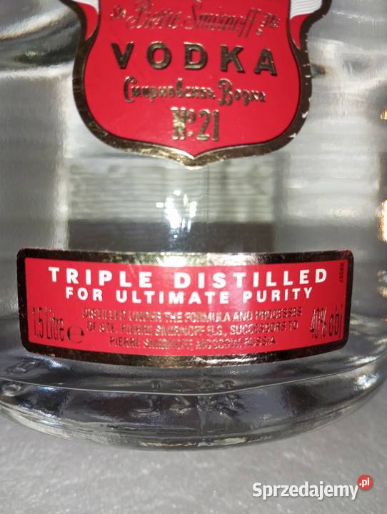Smirnoff butelka No21 15l wszystkie naklejki Racibórz sprzedam