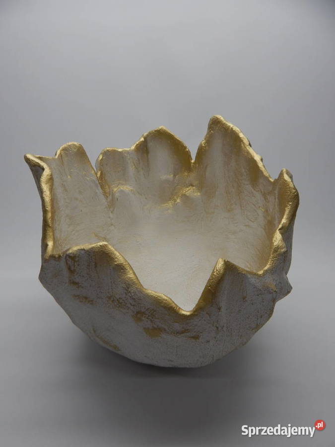 Donica Betonowa 36 Biała Złota Rękodzieło Grabina
