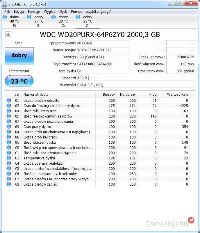 Dysk WD Purple 2TB SATA do monitoringu lubelskie