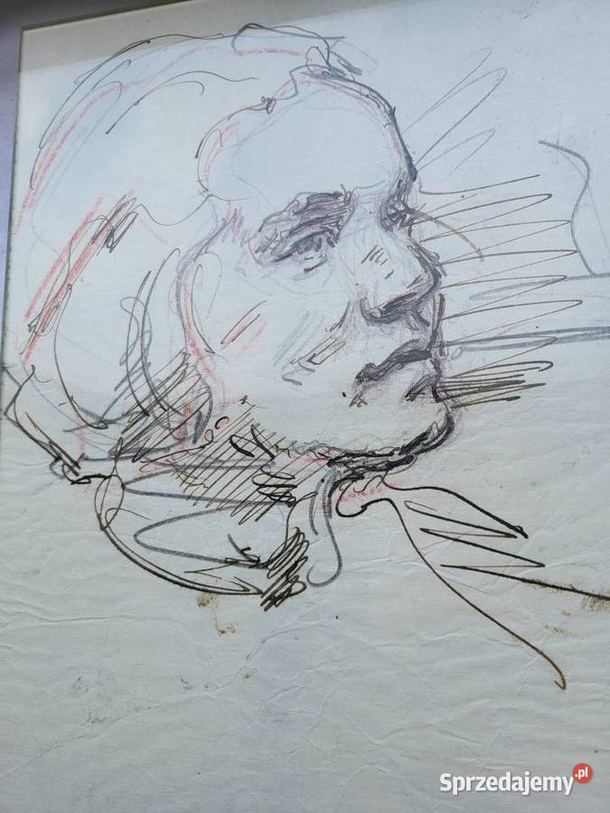 rysunek szkic portret XVII XVIII w Brzesko