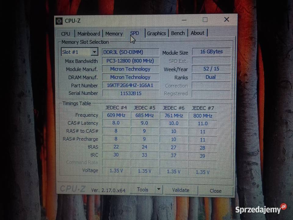 Micron DDR3 16GB PC3L12800S SODIMM 135V Pojemność 16GB Bydgoszcz