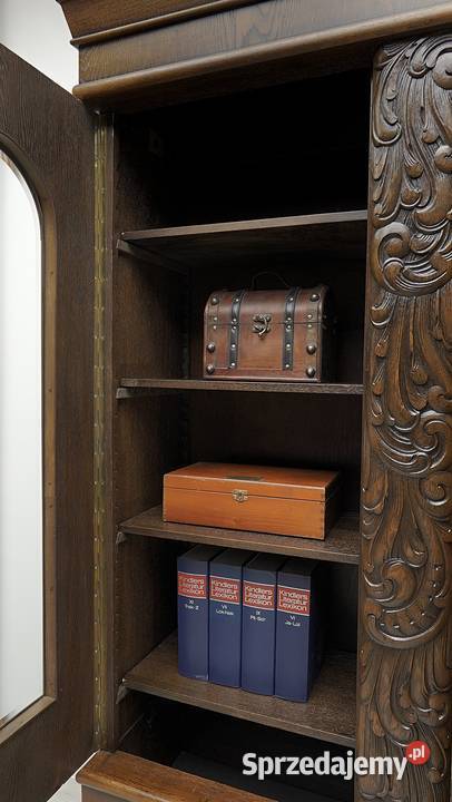 Dębowa biblioteka w stylu secesyjnym lata 30te Jerka