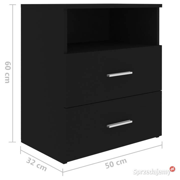 Szafka nocna czarna 50x32x60 WM803274 Warszawa