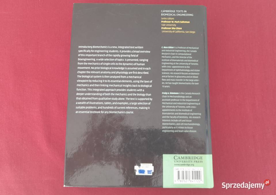 Introductory Biomechanics From Cells to Rok wydania 2007 Nowy Sącz sprzedam