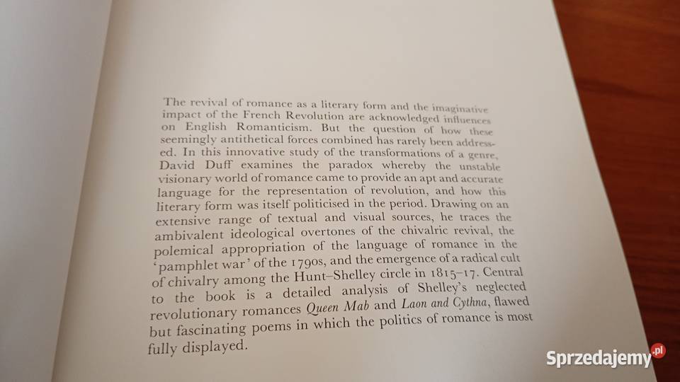 Romance and Revolution Shelley and the Politics Gdańsk