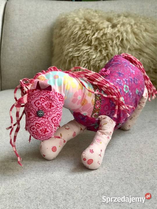 Maskotka przytulanka konik różowy patchwork różowy mazowieckie Warszawa